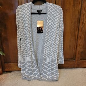 BYdesign gray and white cardigan small
